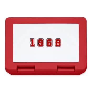 1968 Jahr Zahl - Brotdose - Rot - Vorne