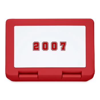 2007 Jahr Zahl - Brotdose - Rot - Vorne