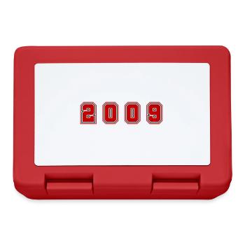 2009 Jahr Zahl - Brotdose - Rot - Vorne