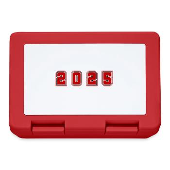 2025 Jahr Zahl - Brotdose - Rot - Vorne