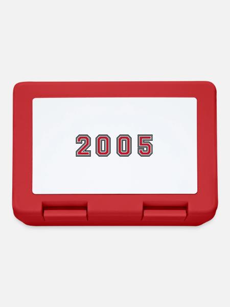 2005 Jahr Zahl - Brotdose - Rot