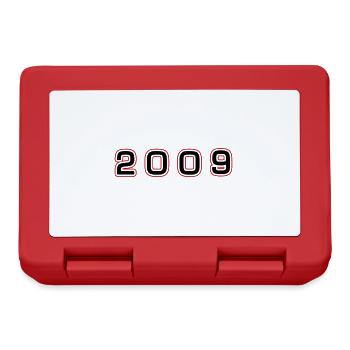 2009 Jahr Zahl - Brotdose - Rot - Vorne