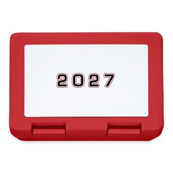 2027 year number - Lunchbox - red - Front