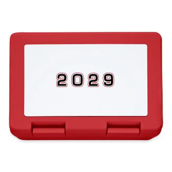 2029 year number - Lunchbox - red - Front