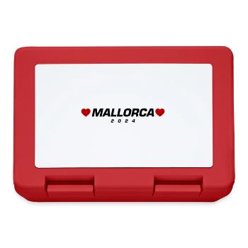 Mallorca 2024 Herz - Brotdose - Rot - Vorne
