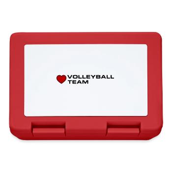 Volleyball Team Heart - Lunchbox - red - Front