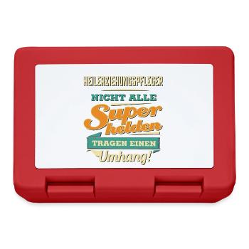 Superhelden Umhang - Heilerziehungspfleger - - Brotdose - Rot - Vorne