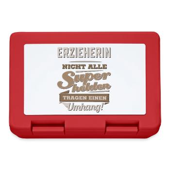 Superhelden in Sepia - Erzieherin - RAHMENLOS - Brotdose - Rot - Vorne