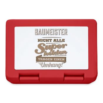 Superhelden in Sepia - Baumeister - RAHMENLOS - Brotdose - Rot - Vorne