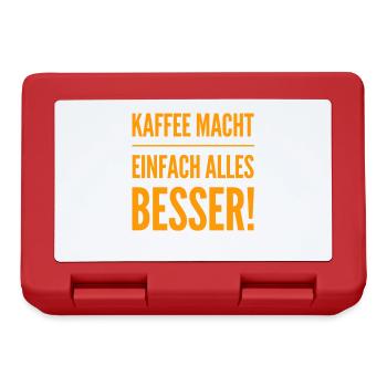 ich liebe Kaffee über alles - Brotdose - Rot - Vorne