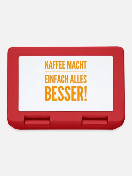 ich liebe Kaffee über alles - Brotdose - Rot