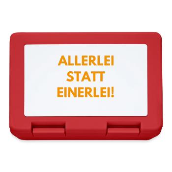 Vielfalt statt Einfalt - Brotdose - Rot - Vorne