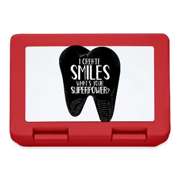 I Create A Smile Dentist Dental Technician - Lunchbox - red - Front
