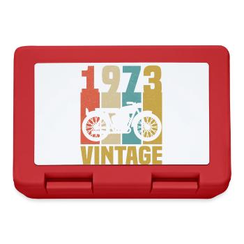 1973 Anniversaire Motard Vintage Cadeau Moto - Boîte à goûter - rouge - Devant