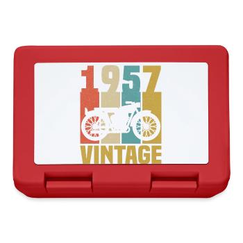 1957 Anniversaire Motard Vintage Cadeau Moto - Boîte à goûter - rouge - Devant