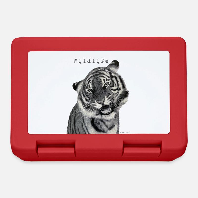 Tigre - Boîte à goûter - rouge