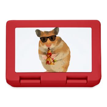 Hamster Pizza Sonnenbrille - Brotdose - Rot - Vorne