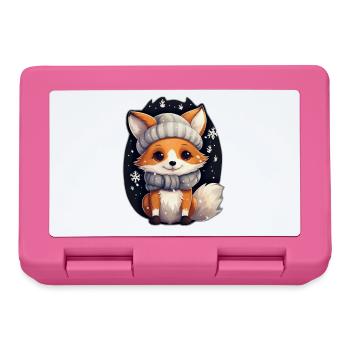 Renard dans la nuit d’hiver - Boîte à goûter - rose - Devant