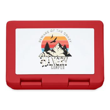 Beware of the hungry camper - Lunchbox - red - Front
