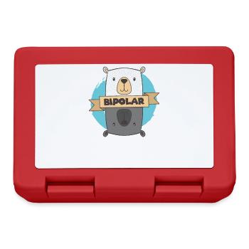 BiPolar Bear I Cute Mental Disorder design - Lunchbox - red - Front