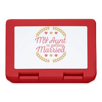 Ma tante se marie cadeau je drôle de mariage - Boîte à goûter - rouge - Devant