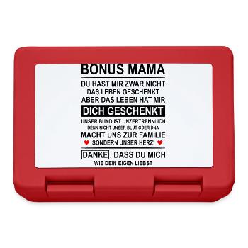 Bonus Mama Danke Stiefmutter - Brotdose - Rot - Vorne