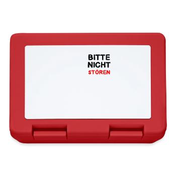 Bitte Nicht Stören Arbeit Arbeiten Geschenkidee - Brotdose - Rot - Vorne