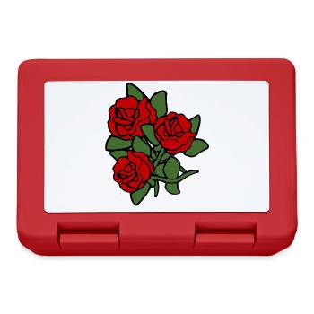 Rose - Roses -Roses - Boîte à goûter - rouge - Devant