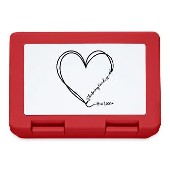 Oscar Wilde's love quote heart design - Lunchbox - red - Front