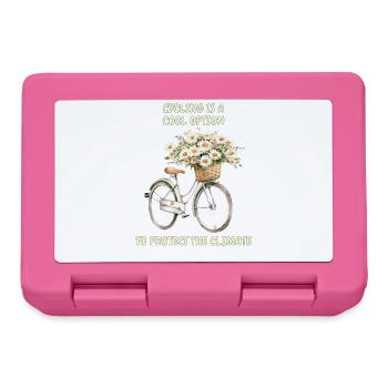 Cycling is a cool option to protect the climate - Lunchbox - pink - Front