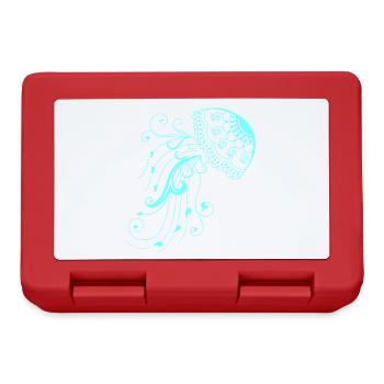 Qualle Meerestier Neon fisch Strand - Brotdose - Rot - Vorne