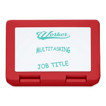 Social Worker Job Title Shirt - Lunchbox - red - Front