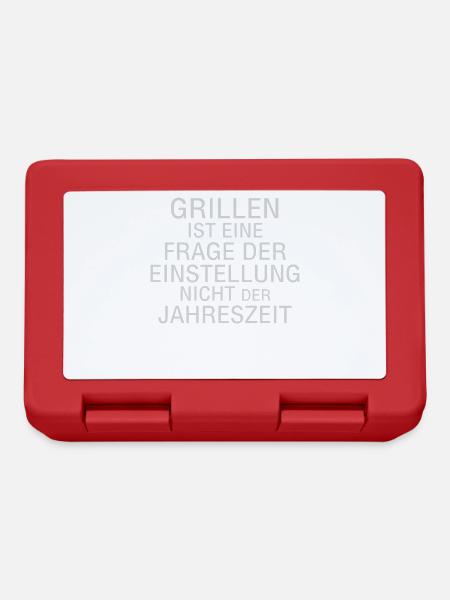 Grillen ist Haltung, nicht Saison - Brotdose - Rot