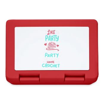 Crocheting Knitting for a Crocheter - Lunchbox - red - Front