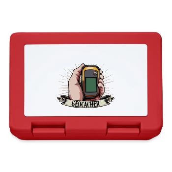 Geocacher Saying GPS Hero - Lunchbox - red - Front