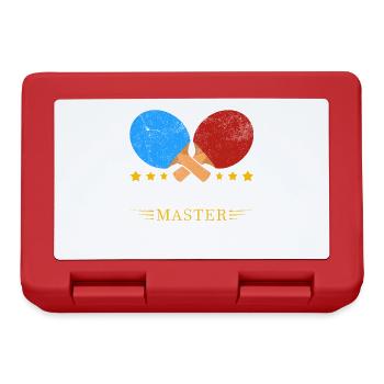 PingPong Meister Logo - Brotdose - Rot - Vorne