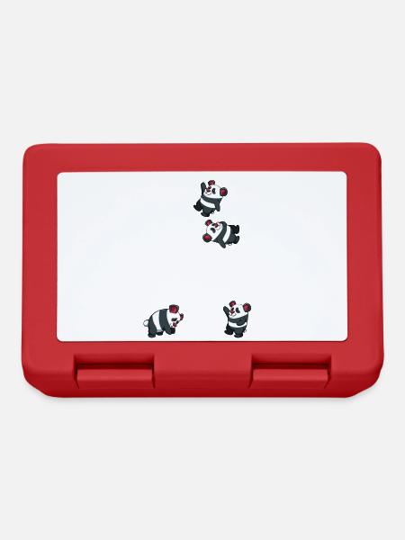 Motif des notes musicales Panda - Boîte à goûter - rouge