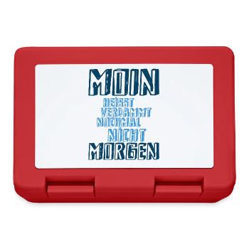 Moin means damn not tomorrow - Lunchbox - red - Front