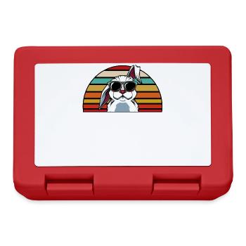 Best Bunny Dad Ever Retro - Brotdose - Rot - Vorne