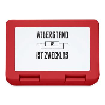 Widerstand ist zwecklos Grunge Style - Brotdose - Rot - Vorne