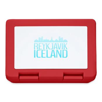Reykjavik Icy Skyline Design - Brotdose - Rot - Vorne