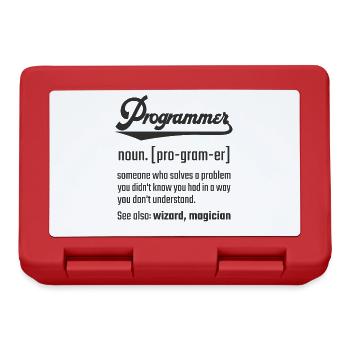 Programmer Programmierer noun Nomen Definition - Brotdose - Rot - Vorne