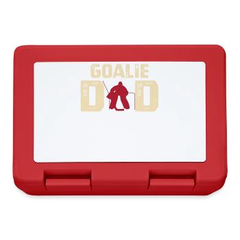 Chandail de la fête des pères de papa gardien de hockey sur glace - Boîte à goûter - rouge - Devant