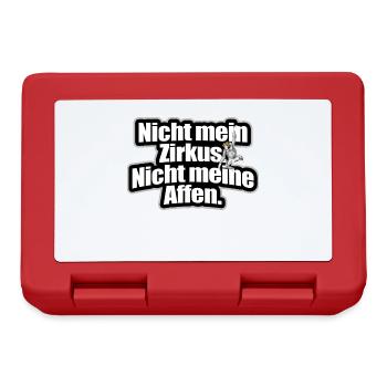 Nicht Mein Zirkus Nicht Meine Affen Cooler Spruch - Brotdose - Rot - Vorne
