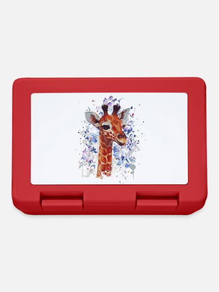 Giraffe - Giraffe Baby - Cool Giraffe - Lunchbox - red