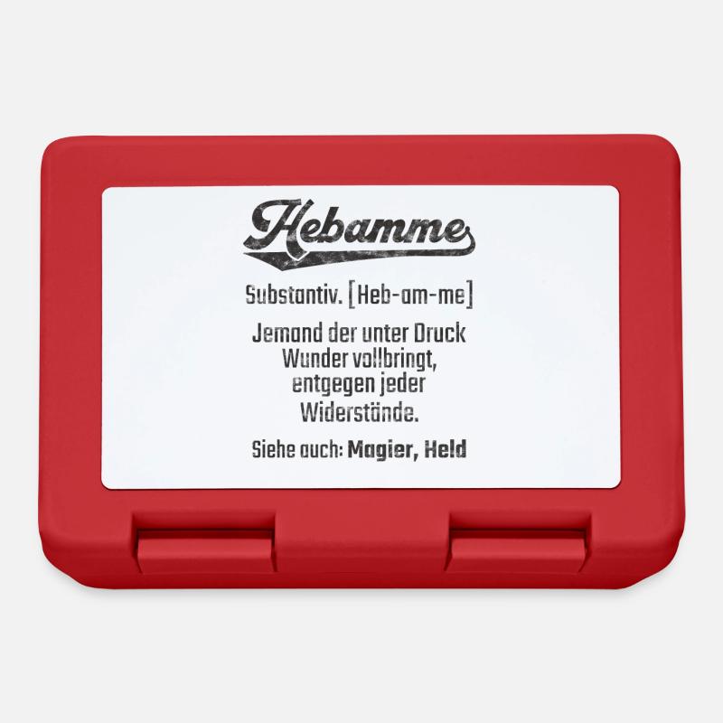 Hebamme Geburtshilfe Definition - Brotdose - Rot