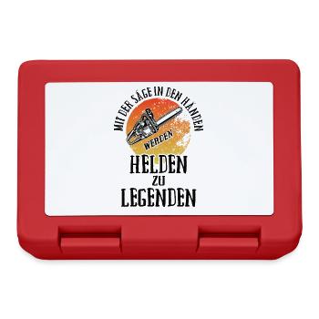 Säge Held Legende - Brotdose - Rot - Vorne