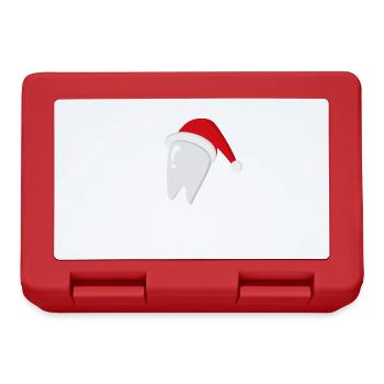 Santa Floss Tooth Christmas Logo - Lunchbox - red - Front