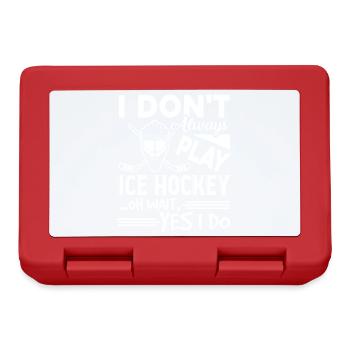 Hockey Enthusiast Zitat T-Shirt - Brotdose - Rot - Vorne