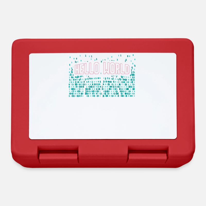 Hello World Computer Scientist Gift - Lunchbox - red